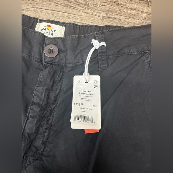 Marine Layer Jo Wide Leg Utility Cargo Pant In Black size 8 NWT - Picture 5 of 9